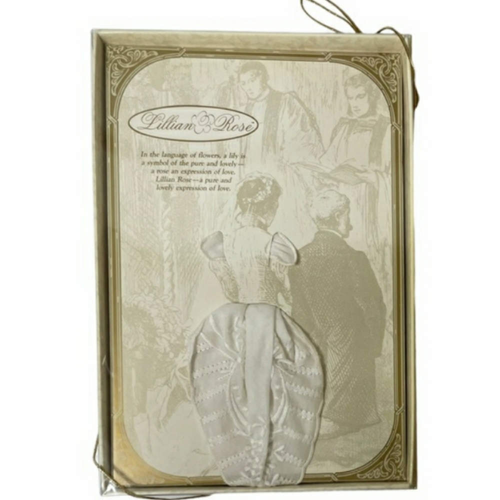 Embroidered Lace Handkerchief Vintage 90s Victorian Keepsake Hanky Lillian Rose